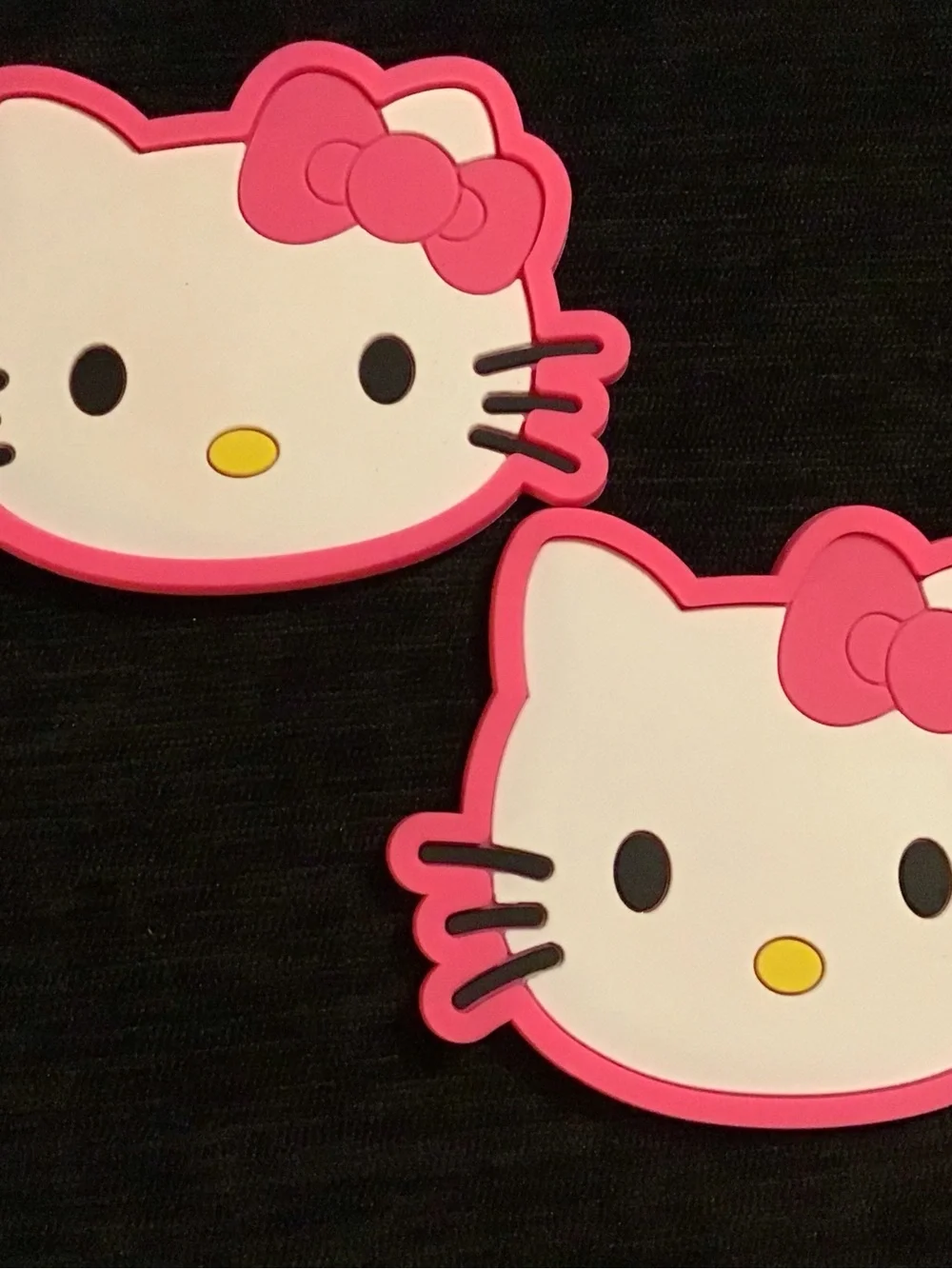 Set of two hello kitty silicone coasters